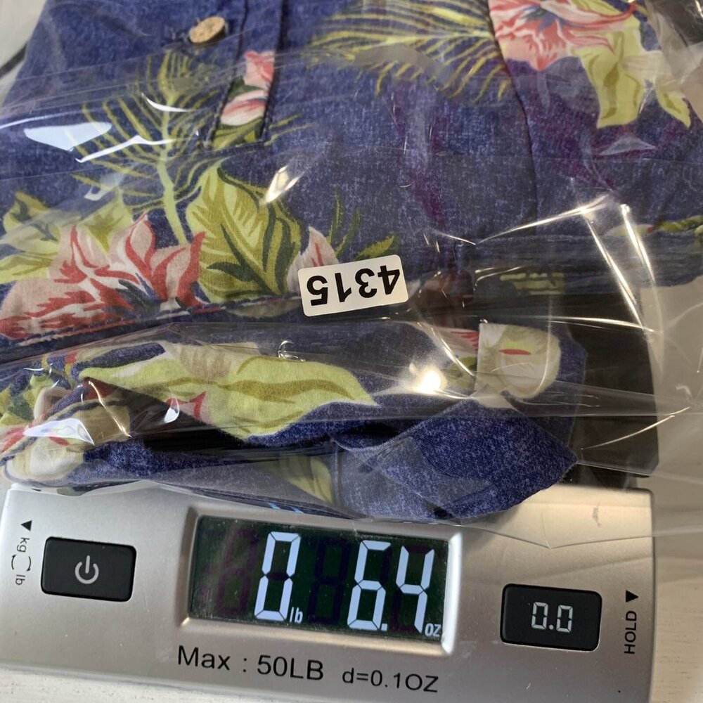 Vintage Tommy Hilfiger Blue Floral Tropical Denim Womens 26 Shorts Resort Travel - Picture 13 of 13